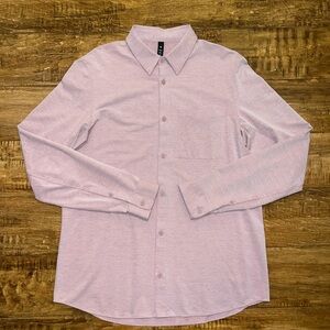 Like New Mens Lululemon Commission Long Sleeve Red and white. Size L